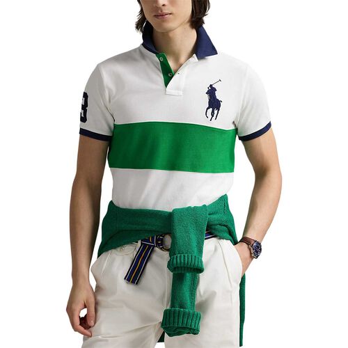 Polo Ralph Lauren Custom Slim Fit Big Pony Mesh Polo Shirt